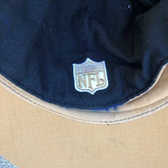 Vintage REEBOK New Orleans Saints Fitted Hat 7 5/8 Black NFL Retro Cap - Picture 5 of 10